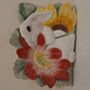 Fitz and Floyd Bunny Blooms Plate